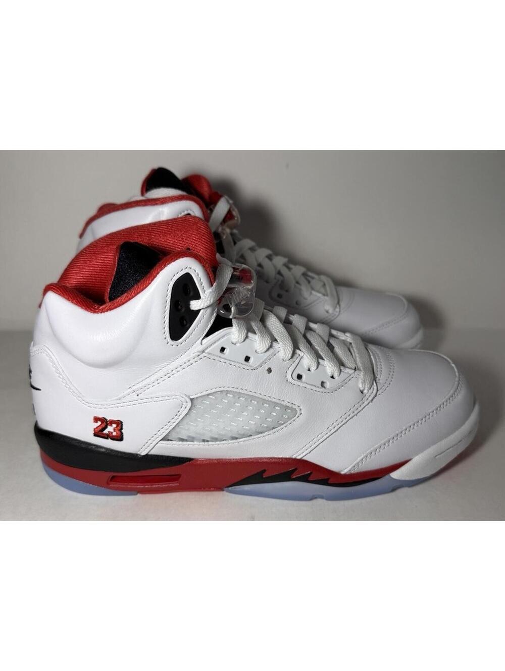 Air Jordan 5 Retro OG GS Kids Shoes White/Fire Red HQ7978101